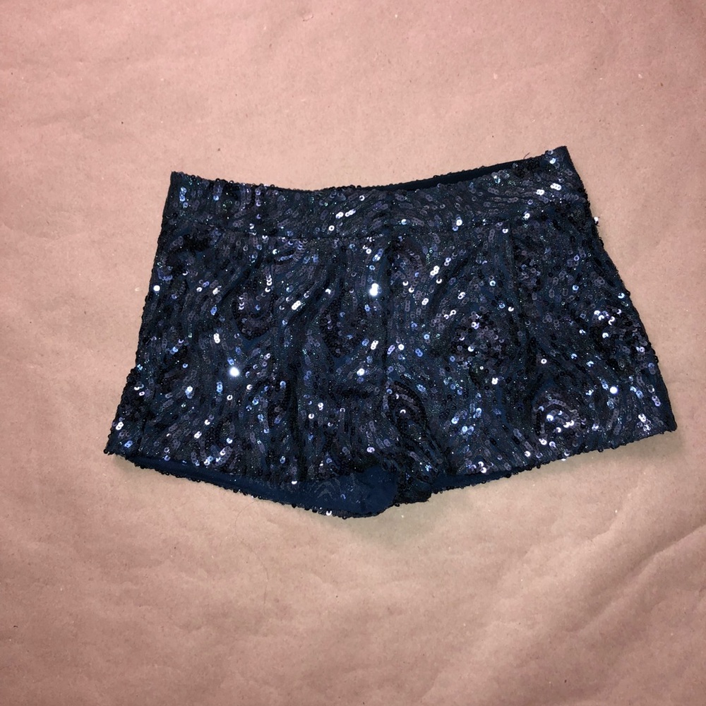 Royal blue sequence shorts